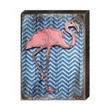 Designocracy Coastal Flamingo Art on Board Wall Decor 9854418